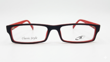 Armazón Ideal Obras Sociales PAMI Classic Style Lapicero Negro y Rojo